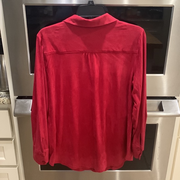 Chico’s size 1 / large. Burgundy/pink color. Could be worn as shirt or jacket. - Picture 8 of 10